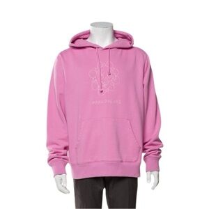 Heaven by Marc Jacobs Pink Hoodie Size M Unisex Graphic Stitch Logo Sweatshirt